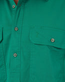 Closed Front Sleeveless Shirt - Kelly Green