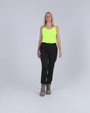 Womens Stretch Cotton Cargo Pants - Black