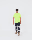 Cool Mesh Tee With Reflective Piping - Hi Vis Yellow