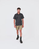 Cool Mesh Polo Shirt With Reflective Piping - Charcoal