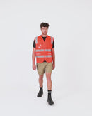 Taped Hi Vis Safety Zip Vest - Orange