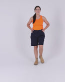 Womens X Airflow Stretch Ripstop Vented Cargo Short - Navy