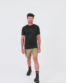 Cool Mesh Tee With Reflective Piping - Black