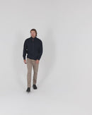 Classic Zip Through Fleece Sweater - French Navy