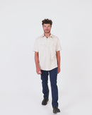Closed Front SS Shirt - Stone