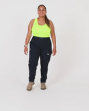 WP-8W Womens Cuffed Stretch Ripstop Work Pant - Navy