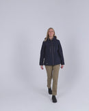 Womens Flex and Move Hooded Soft Shell Jacket - Navy