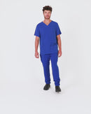 Avery Straight Leg Scrub Pant - Electric Blue