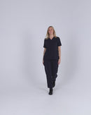 Avery Womens Easy Fit V Neck Scrub Top - Midnight Navy