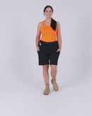 Womens X Airflow Stretch Ripstop Vented Cargo Short - Black