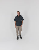 Closed Front Mens Cotton Drill SS Shirt - Bottle