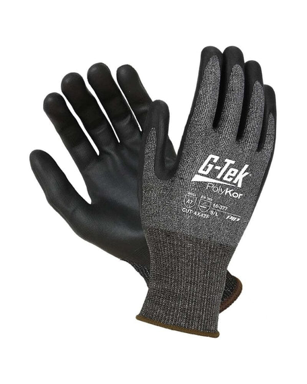 G Tek X7 Platinum F+ 18 Gauge Nitrile PPU Gloves - Black