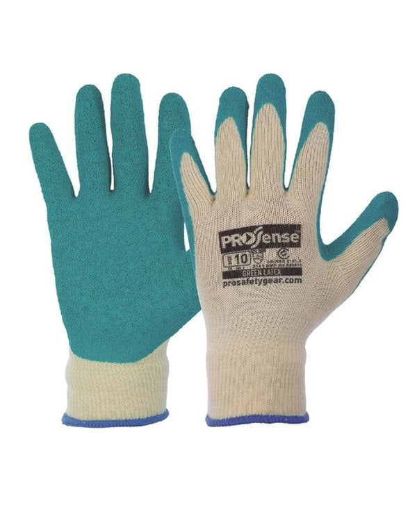 Think Green Latex Grip Recycled Glove - White/Green