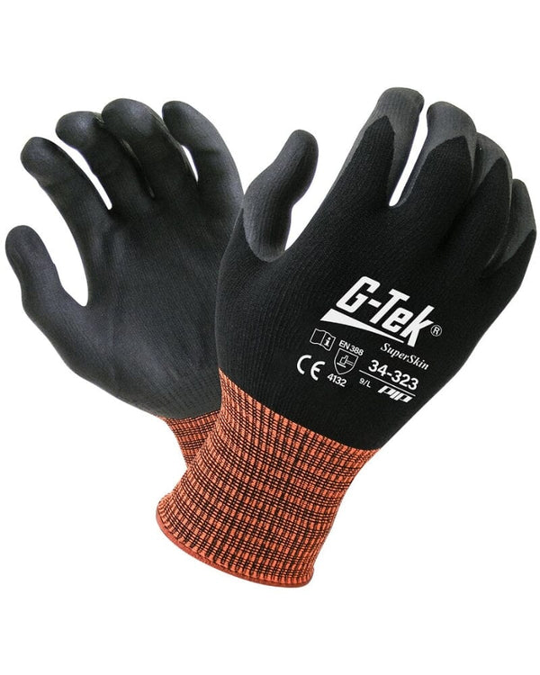 G Tek Superskin Skin Contouring Technology Glove - Black