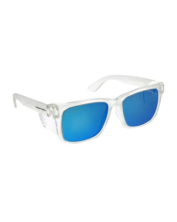 Frontside Polarised Safety Glasses Blue Revo Lens - Clear