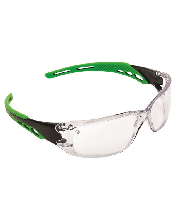 Cirrus Green Arms Safety Glasses - Clear