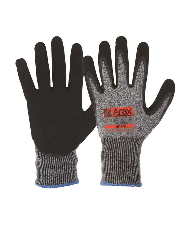 Arax Nitrile Wet Grip Glove - Black