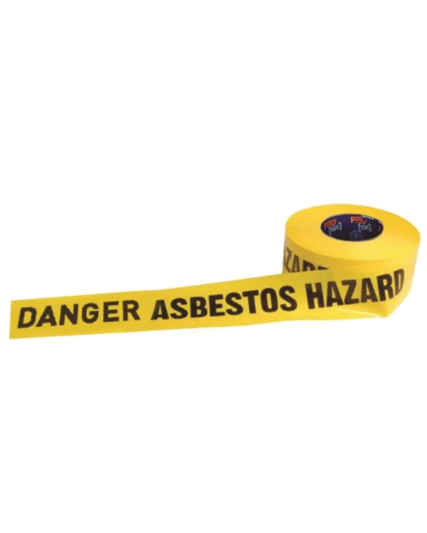 Danger Asbestos Hazard Barricade Tape - Black/Yellow