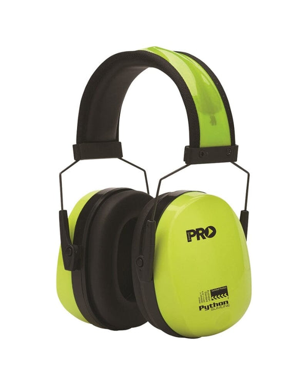 Python Slimline Earmuffs - Green/Black