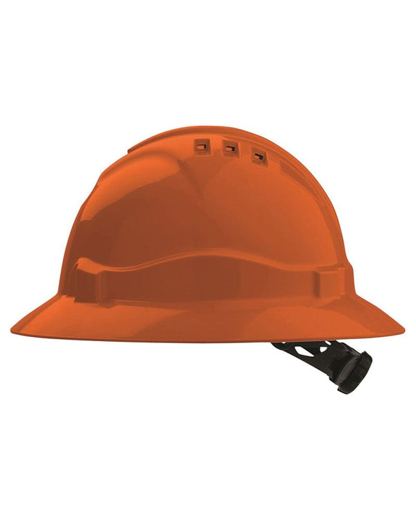 Vented Hard Hat Full Brim - Orange