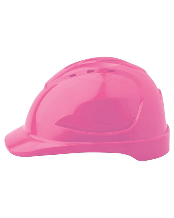 Vented Hard Hat 9 Point Ventilation - Fluro Pink