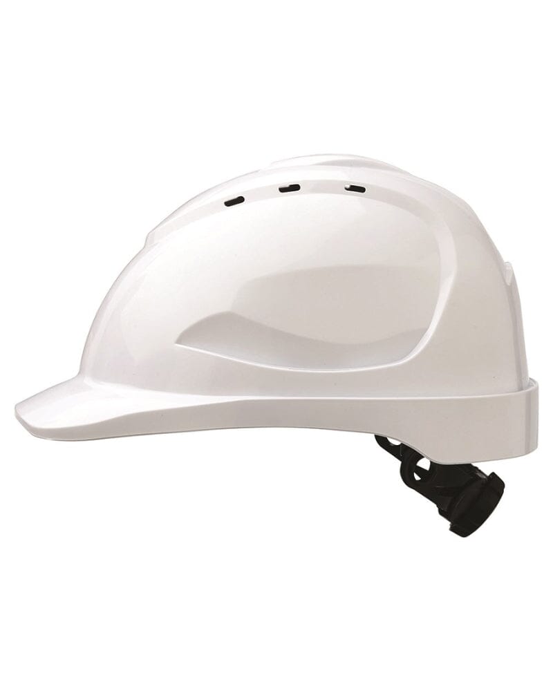 V9 Hard Hat Vented Ratchet Harness - White
