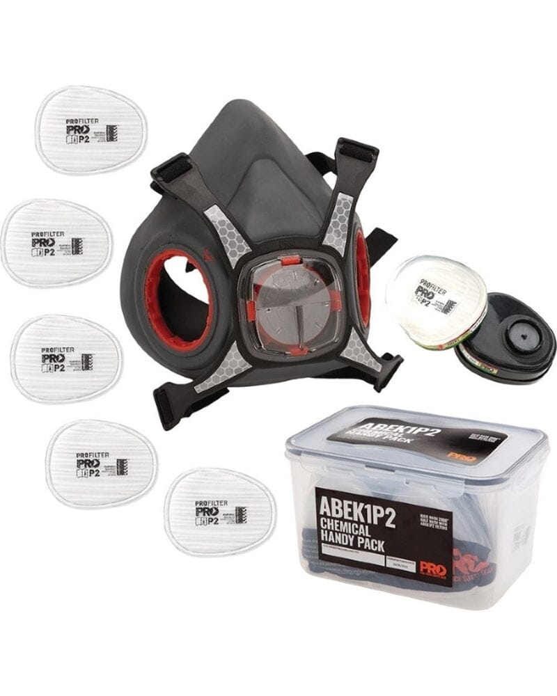 Half Face Respirator Chemical Handy Pack - Black
