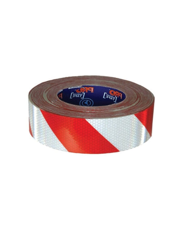 Self Adhesive Reflective Hazard Tape - Red/White