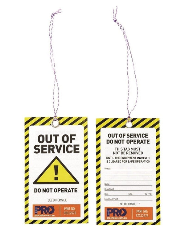 Caution Safety Tag - Black/Yellow