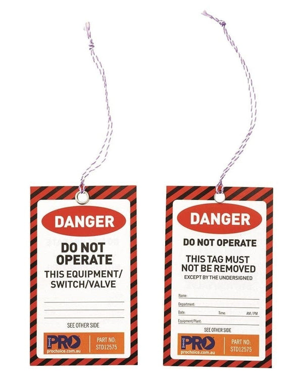 Danger Safety Tag - Red/Black