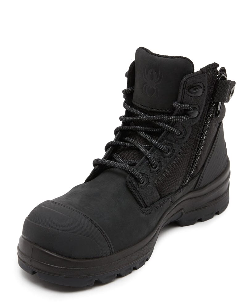 Redback Lynx Zip Side Safety Boot - Black | Buy Online