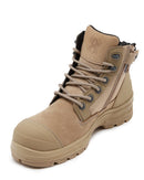 Lynx Zip Side Safety Boot - Stone