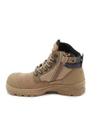 Lynx Zip Side Safety Boot - Stone