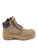 Lynx Zip Side Safety Boot - Stone