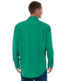Closed Front Cotton Twill Shirt LS - Kelly Green