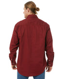 Closed Front Cotton Twill Shirt LS - Ochre