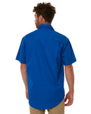 Closed Front SS Shirt - Cobalt