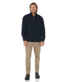 Classic Zipper Fleece Pullover - French Navy