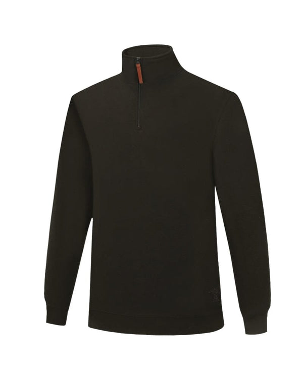 Classic Zipper Fleece Pullover - Moss
