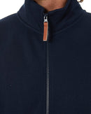 Classic Zip Through Fleece Sweater - French Navy