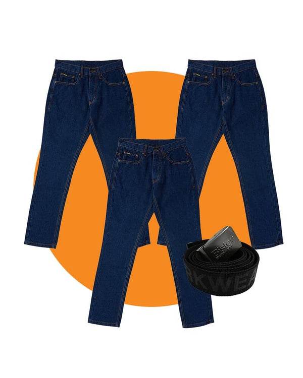 Tradies Rough Rider Denim Jean Value Pack - Blue