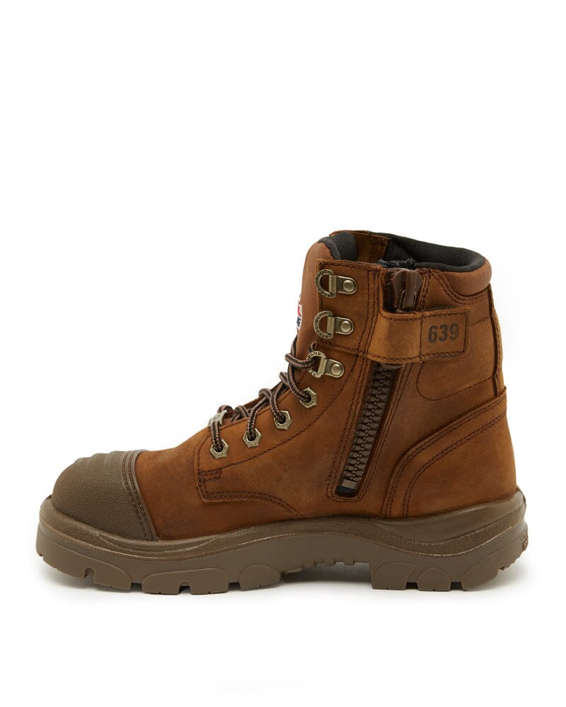 Steel Blue Argyle Zip Scuff Cap Waterproof Safety Boot - Distressed ...