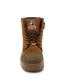 Argyle Zip Scuff Cap Waterproof Safety Boot - Distressed Brown