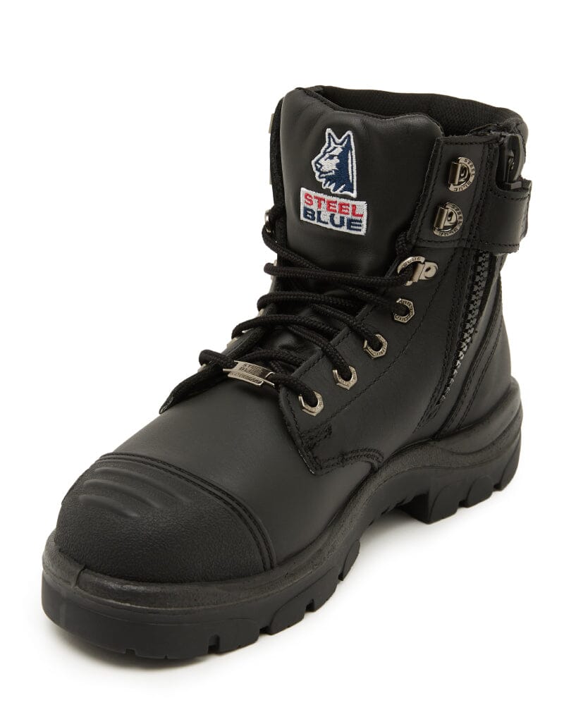 Steel Blue Argyle Zip Scuff Cap Waterproof Safety Boot - Black | Buy Online