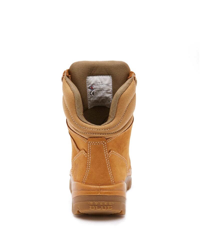 Southern Cross Lace Up Safety Boot With Scuff Cap - Wheat