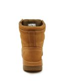 Argyle Lace Up Ankle Boot with Bump Cap - Wheat