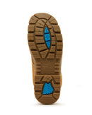 Argyle Lace Up Ankle Boot with Bump Cap - Wheat