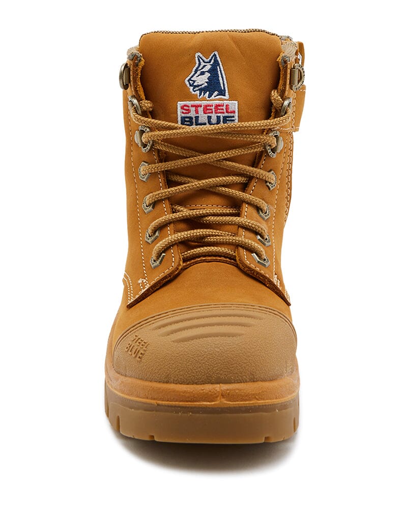 Ladies Argyle Zip Scuff Cap Safety Boot - Wheat