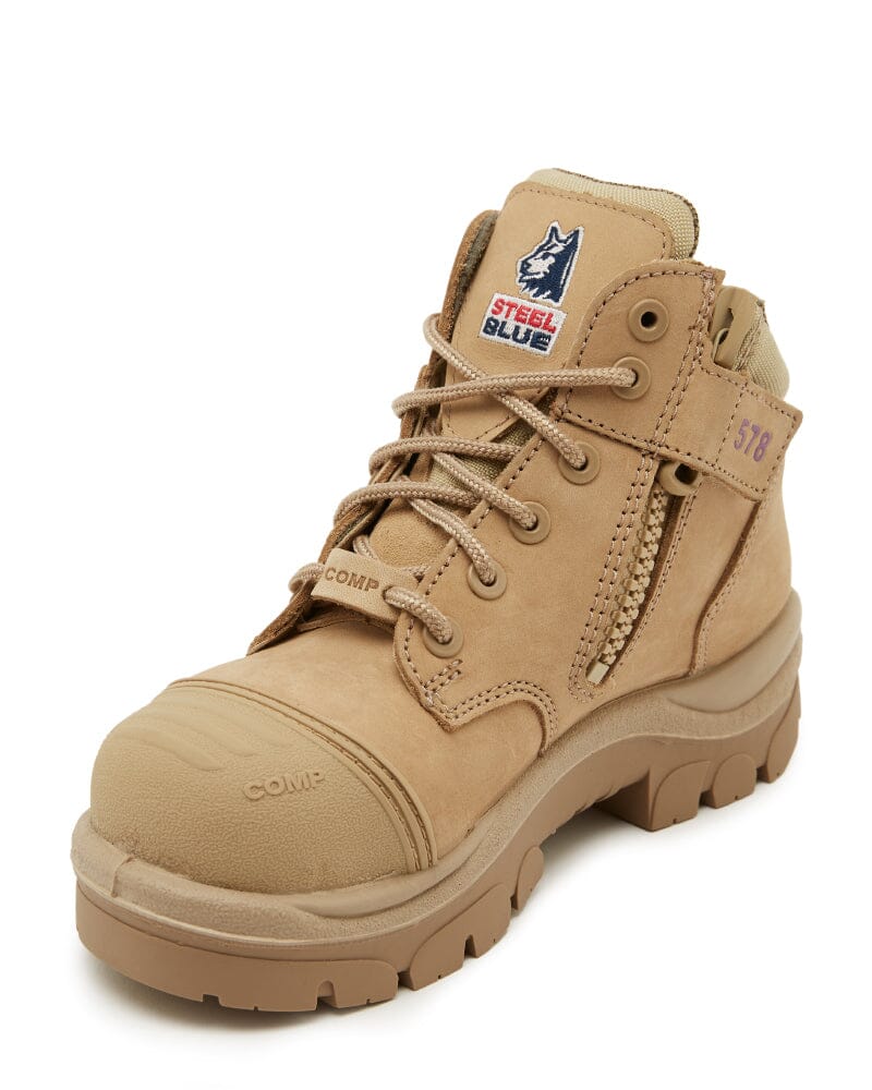 Steel Blue Ladies Parkes Zip Side Composite Safety Boot - Sand