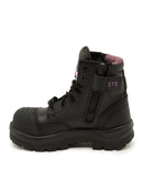 Ladies Argyle Scuff Cap Composite Safety Boot - Black